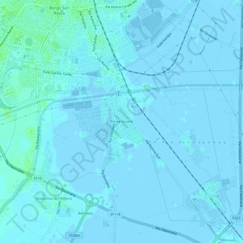 Ponte Nuovo topographic map, elevation, terrain