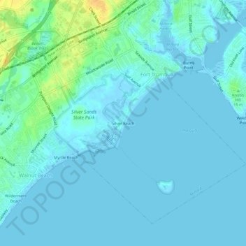 Silver Beach topographic map, elevation, terrain