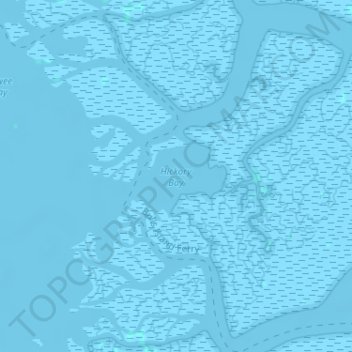 Hickory Bay topographic map, elevation, terrain