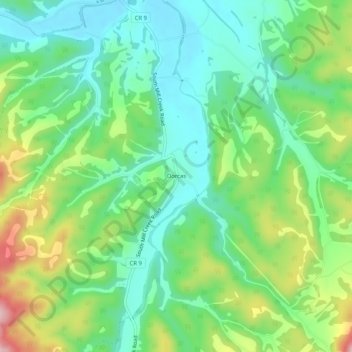 Dorcas topographic map, elevation, terrain