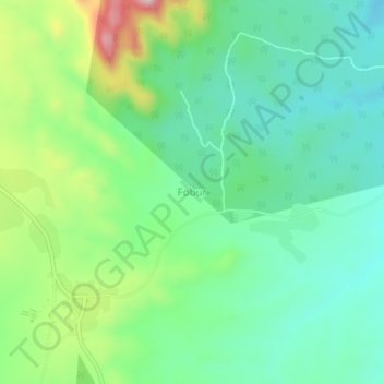 Fobur topographic map, elevation, terrain