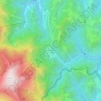 Fonte Avellana topographic map, elevation, terrain