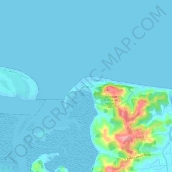 Ohiwa topographic map, elevation, terrain