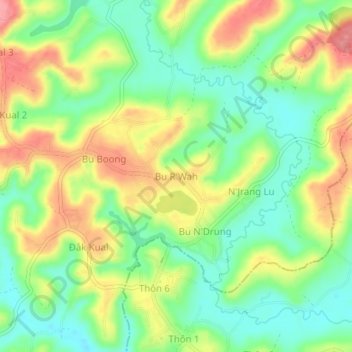Bu R'Wah topographic map, elevation, terrain