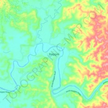 Baggao topographic map, elevation, terrain