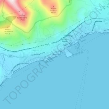 Castellone topographic map, elevation, terrain