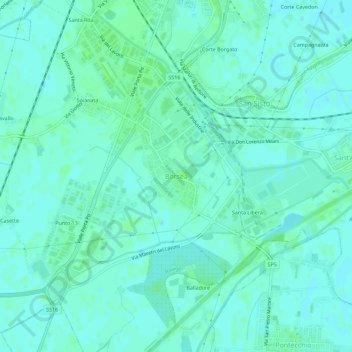 Borsea topographic map, elevation, terrain
