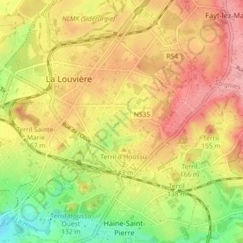 Rieu de Baume topographic map, elevation, terrain