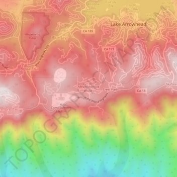Meadowbrook Woods topographic map, elevation, terrain