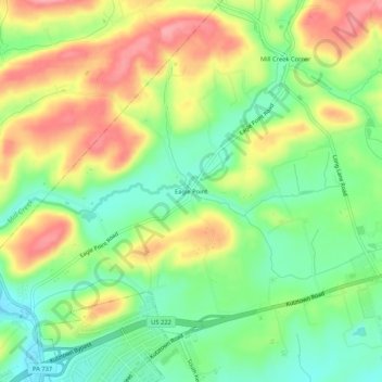 Eagle Point topographic map, elevation, terrain