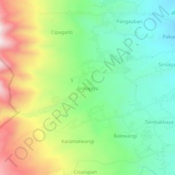 Sirnajaya topographic map, elevation, terrain