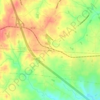 Julian topographic map, elevation, terrain