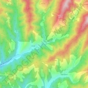 Renzetti topographic map, elevation, terrain