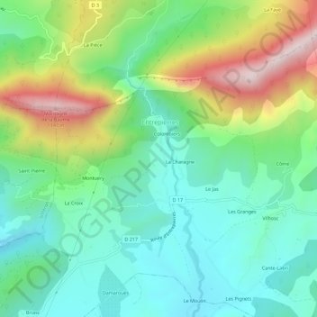 Méhane topographic map, elevation, terrain