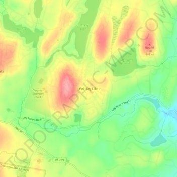Gold Key Lake topographic map, elevation, terrain