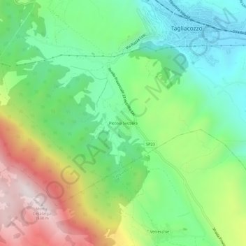 Piccola Svizzera topographic map, elevation, terrain