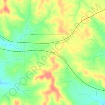 Burke topographic map, elevation, terrain