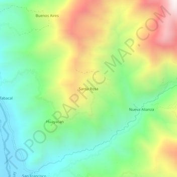 Santa Rosa topographic map, elevation, terrain