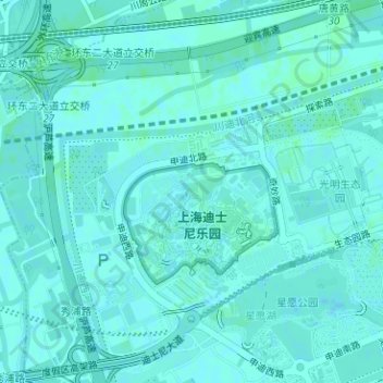 Zootopia topographic map, elevation, terrain