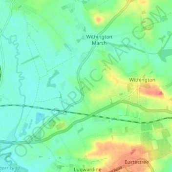 Nunnington topographic map, elevation, terrain