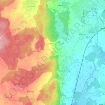 Burg topographic map, elevation, terrain