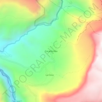 Cocachimba topographic map, elevation, terrain
