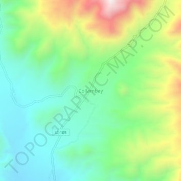 Collambay topographic map, elevation, terrain