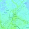 Indramayu topographic map, elevation, terrain