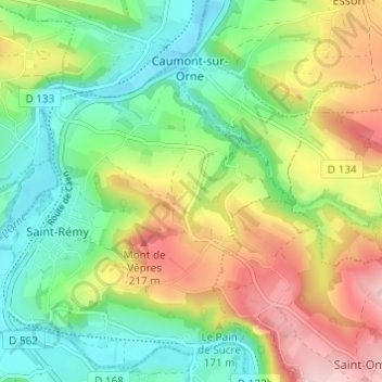 La Piventière topographic map, elevation, terrain