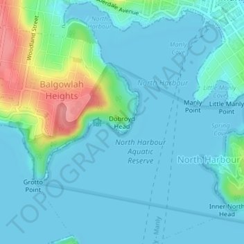Dobroyd Head topographic map, elevation, terrain