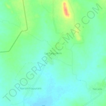 Lachagudem topographic map, elevation, terrain