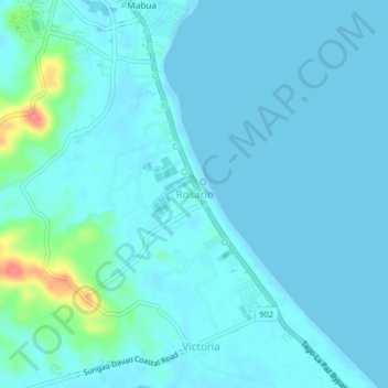 Rosario topographic map, elevation, terrain