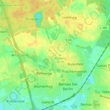 Kirschgarten topographic map, elevation, terrain
