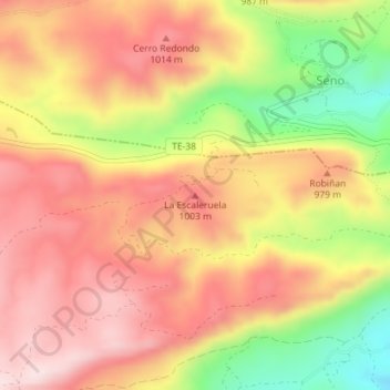 La Escaleruela topographic map, elevation, terrain