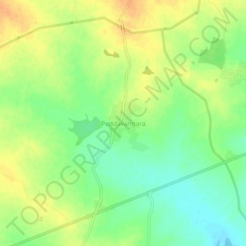 Peddavangara topographic map, elevation, terrain