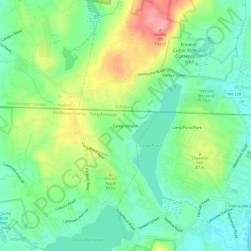 Camp Kiwanis topographic map, elevation, terrain