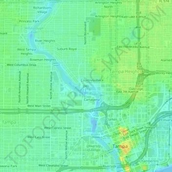 Dills topographic map, elevation, terrain