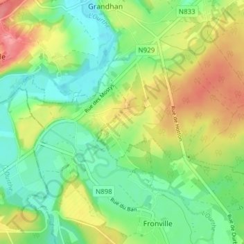 Plain de Holset topographic map, elevation, terrain