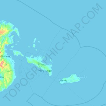 East Ikikon Island topographic map, elevation, terrain
