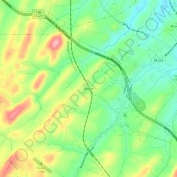 Boone topographic map, elevation, terrain