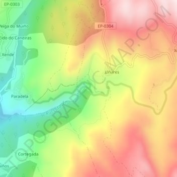 Freixa topographic map, elevation, terrain