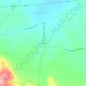 Montegrosso topographic map, elevation, terrain