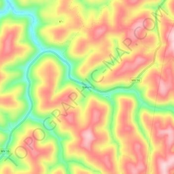 Indore topographic map, elevation, terrain