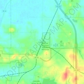 Lincoln City topographic map, elevation, terrain