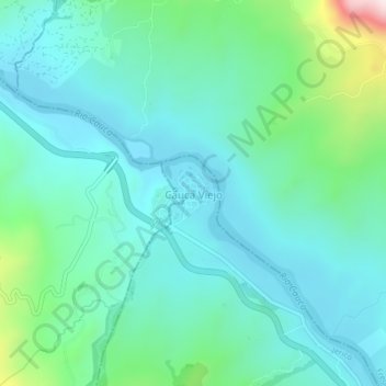 Cauca Viejo topographic map, elevation, terrain
