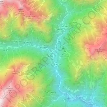 Rimasco topographic map, elevation, terrain