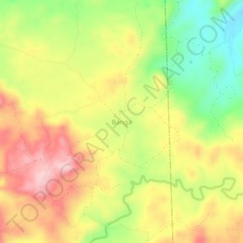 Banga topographic map, elevation, terrain