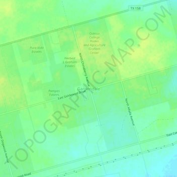 Gardendale topographic map, elevation, terrain