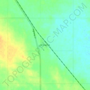 Armena topographic map, elevation, terrain