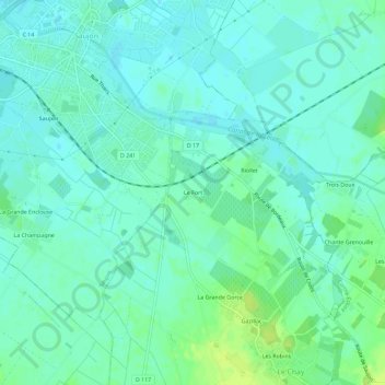 Le Fort topographic map, elevation, terrain